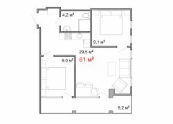 Квартира 61 м² - Луки Асатиани, Батуми, Грузия