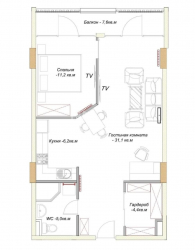 Квартира 64.7 м² - Царя Парнаваза, Батуми, Грузия