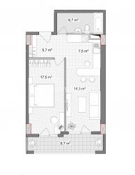 Квартира 60.4 м² - Вахтанга Горгасали, Батуми, Грузия